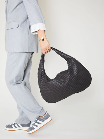 SAC EN CUIR QUOTIDIEN - GRIS FONCÉ