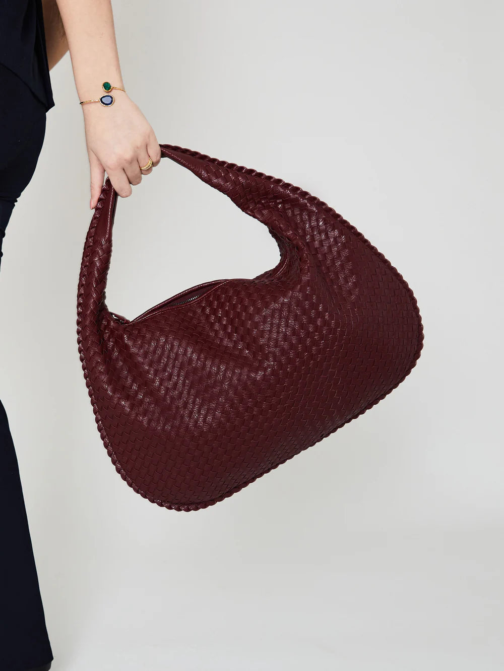 SAC EN CUIR QUOTIDIEN - ROUGE BORDEAUX