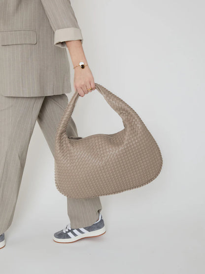 SAC EN CUIR QUOTIDIEN - BEIGE FONCÉ