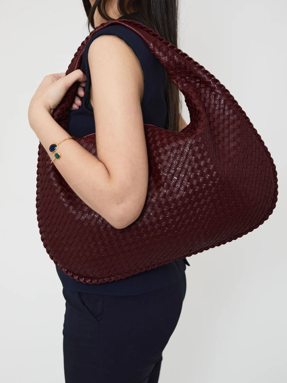 SAC EN CUIR QUOTIDIEN - ROUGE BORDEAUX