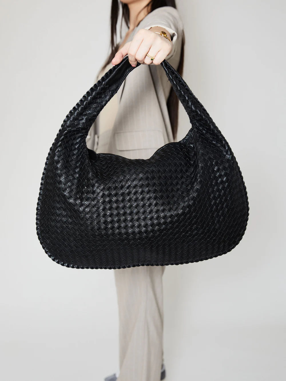 SAC EN CUIR QUOTIDIEN - NOIR