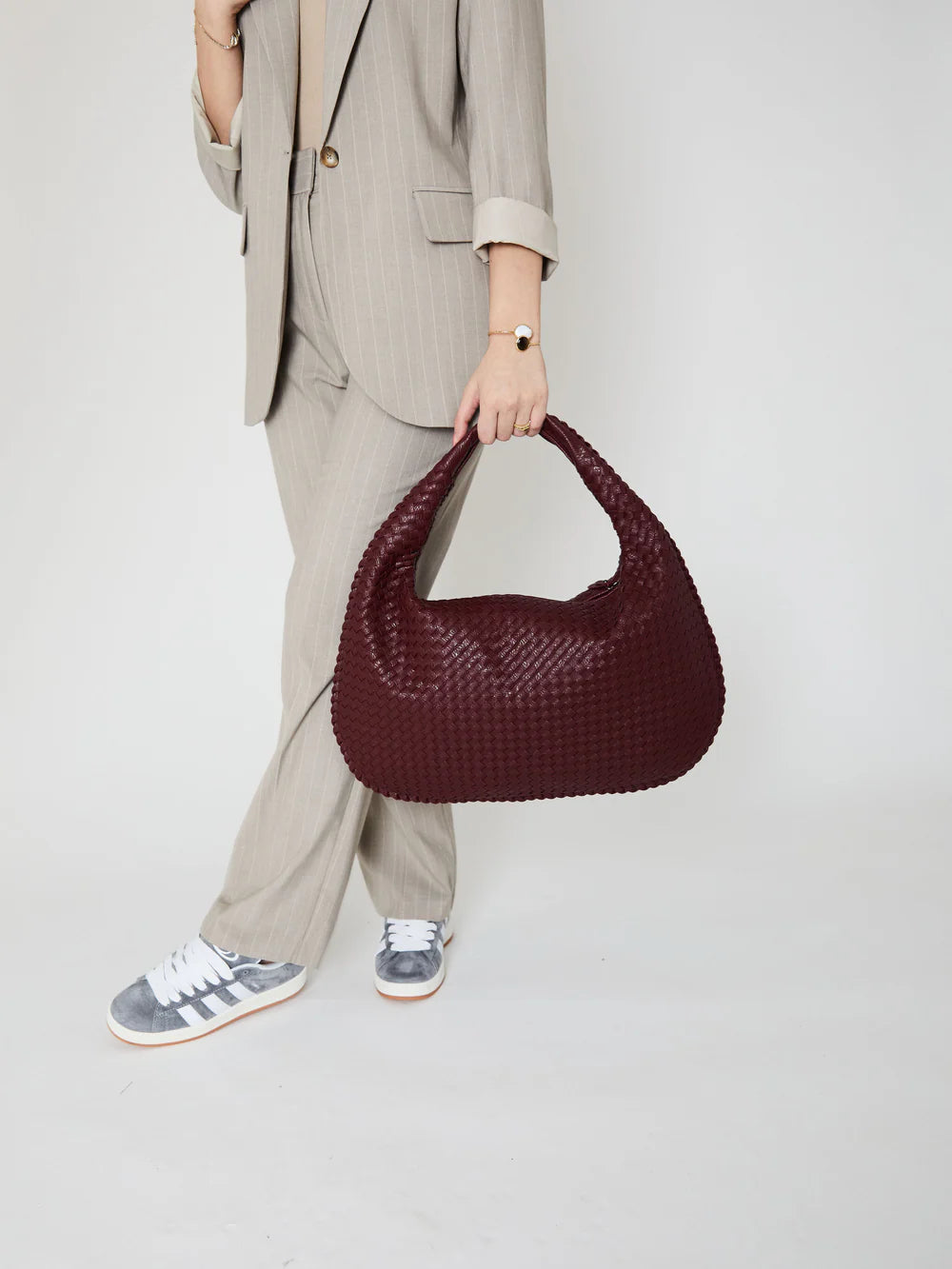 SAC EN CUIR QUOTIDIEN - ROUGE BORDEAUX