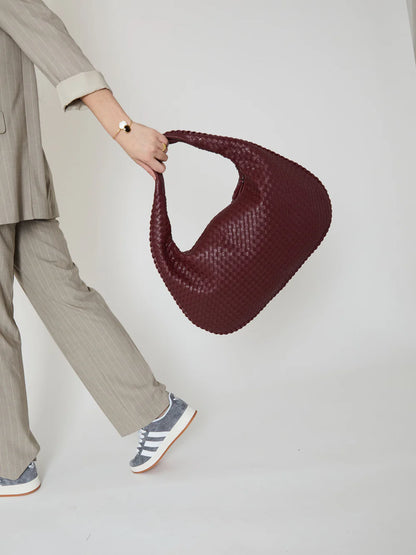 SAC EN CUIR QUOTIDIEN - ROUGE BORDEAUX