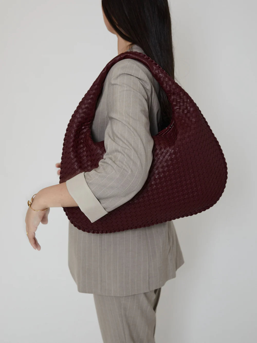 SAC EN CUIR QUOTIDIEN - ROUGE BORDEAUX