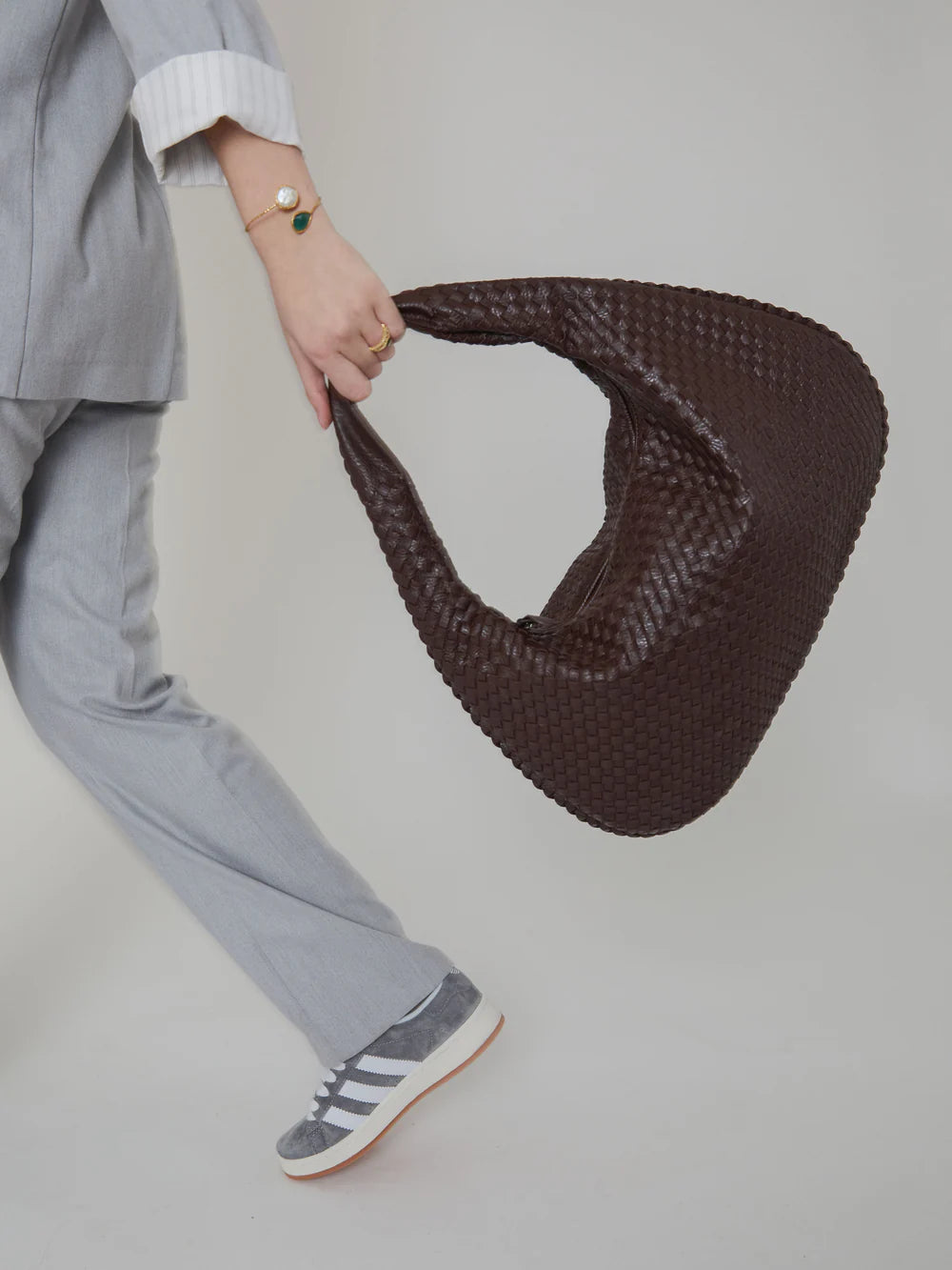 SAC EN CUIR QUOTIDIEN - MARRON CAFÉ