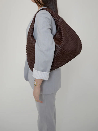 SAC EN CUIR QUOTIDIEN - MARRON CAFÉ