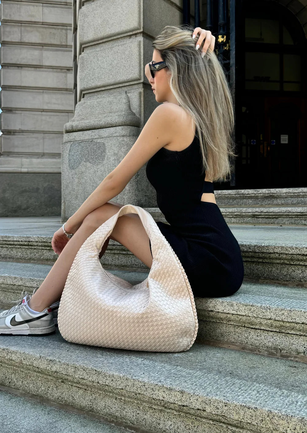 SAC EN CUIR QUOTIDIEN - BLANC CASSÉ