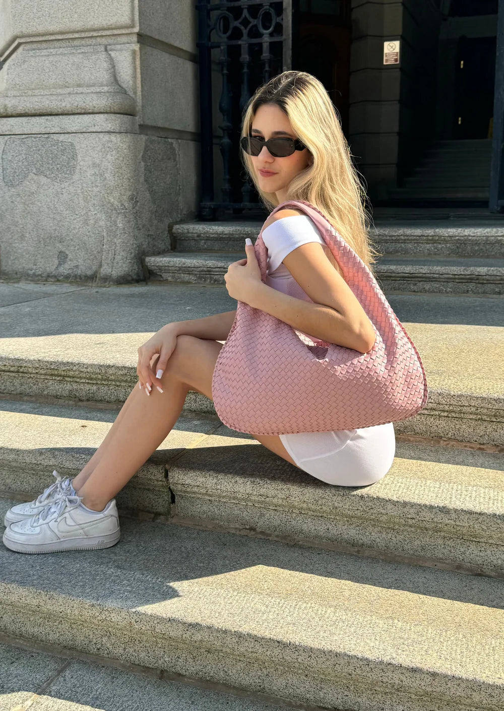 SAC EN CUIR QUOTIDIEN - ROSE