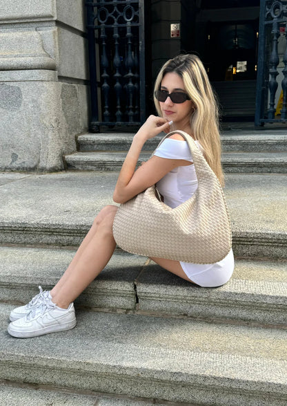 SAC EN CUIR QUOTIDIEN - BEIGE CLAIR