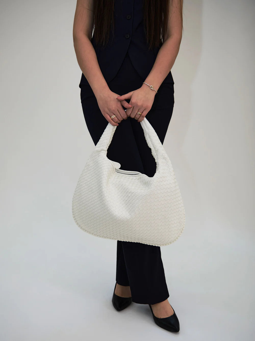 SAC EN CUIR QUOTIDIEN - BLANC