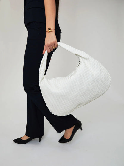 SAC EN CUIR QUOTIDIEN - BLANC